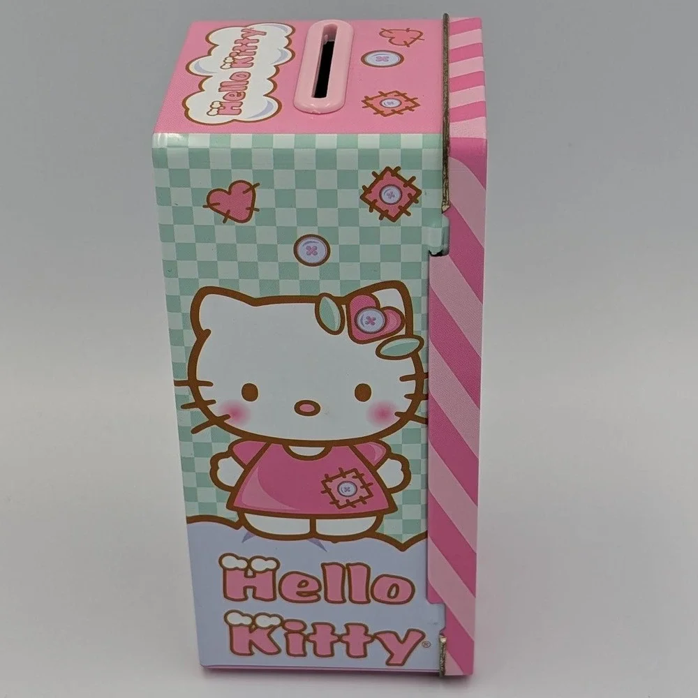 Sanrio Hello Kitty Pink Metal Locker Coin Bank Vintage 2005 Y2K Houston Harvest